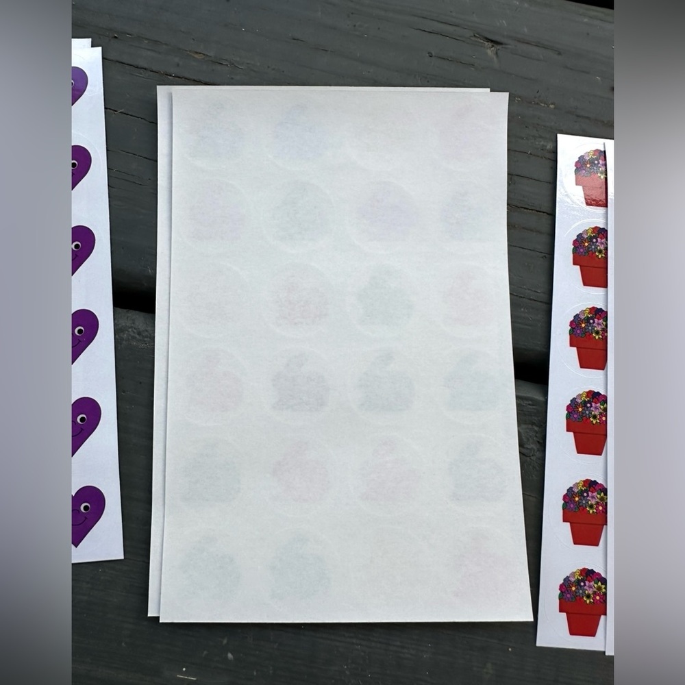 Colorful Hearts, Bunny’s, Flower Pots, and Snowman Sticker Set- New! Unused! - Picture 6 of 9